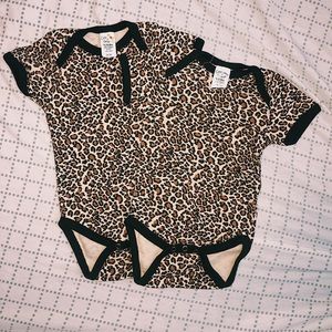 LEOPARD PRINT INFANT ONESIES
